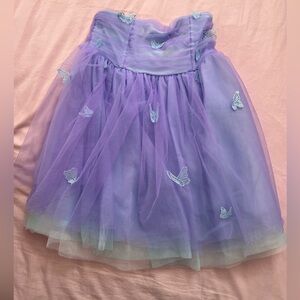Forever 21 Lavender Butterfly A-Line Dress